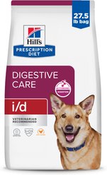 Hill's Prescription Diet i/d Digestive Care Chicken Flavor Dry Dog Food, 27.5-lb bag