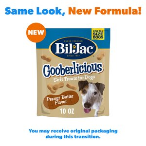 Bil-Jac Gooberlicious Peanut Butter Flavor Soft Dog Treats, 10-oz bag