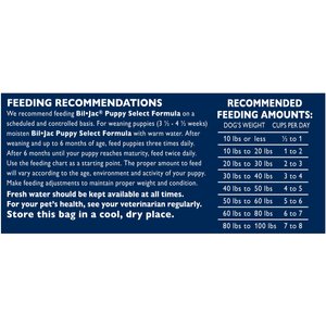 Bil-Jac Puppy Select Chicken Recipe Dry Dog Food, 30-lb bag