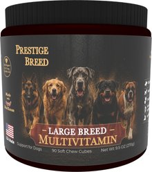 Prestige Breed Large Breed Multivitamins Digestive Health Bacon Flavored Supplement for Dogs, 90 count
