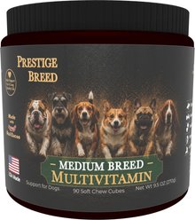 Prestige Breed Medium Breed Multivitamins Digestive Health Bacon Flavored Supplement for Dogs, 90 count