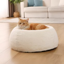 PawsPik Perfect Comfort Orthopedic Faux Rabbit Fur Memory Foam Cat & Small Dog Bed