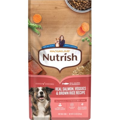 Rachael Ray Nutrish Rachael Ray Nutrish Whole Health Blend Real Salmon, Veggies & Brown Rice Recipe Gentle Digestion Dry Dog Food, 4.5-lb bag