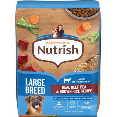 Rachael Ray Nutrish Rachael Ray Nutrish Real Beef, Pea & Brown Rice Recipe Dry Large Breed Dog Food, 13-lb bag