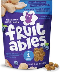 Fruitables Chicken & Blueberry Flavor Crunchy Cat Treats, 30-oz bag