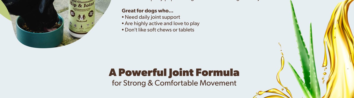 Natural Dog Company Hip & Joint provides a powerful all-in-one formula designed to support strong and comfortable movement. The supplement helps support every aspect of joint health and function, from maintaining healthy cartilage to promoting flexibility and mobility throughout the body, helping dogs stay active and comfortable every day.