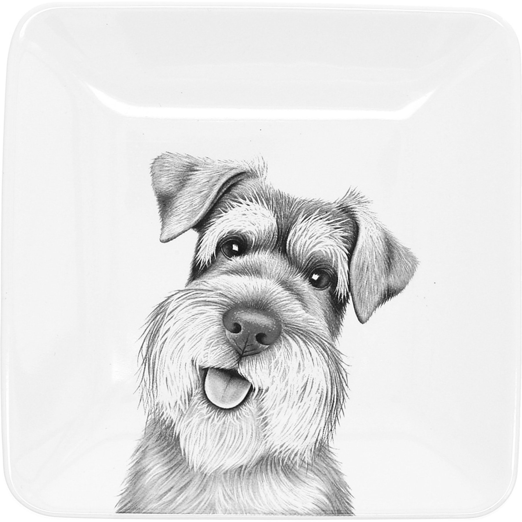 Pavilion Schnauzer Keepsake Ceramic Dish Grey/White