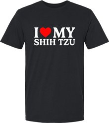ISlide I Love My Shih Tzu T-Shirt, Black, XXX-Large