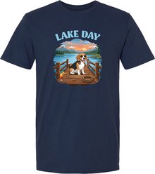 ISlide Lake Day Beagle T-Shirt, Navy Blue, XXX-Large