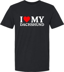 ISlide I Love My Dachshund T-Shirt, Black, XXX-Large