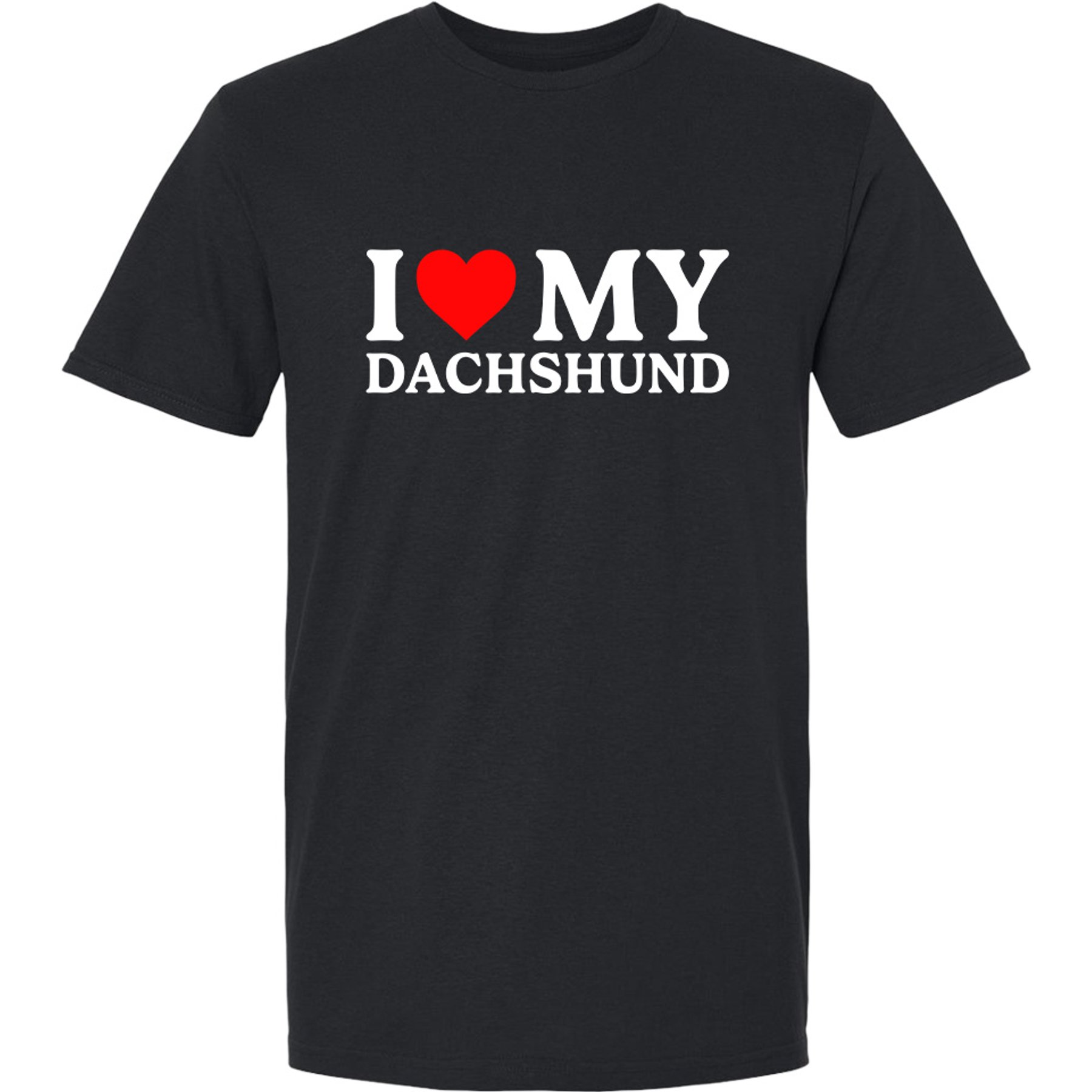ISlide I Love My Dachshund T-Shirt, Black, XXX-Large