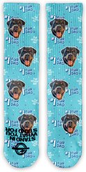 ISlide Custom Chewy Fur Dad Socks, Great White, Large