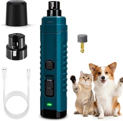 PATPET 2 LED Quiet Medium & Large Dog & Cat Nail Grinder, Blue slide 1 of 8