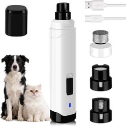 PATPET Steel Grit Dog & Cat Nail Grinder, White