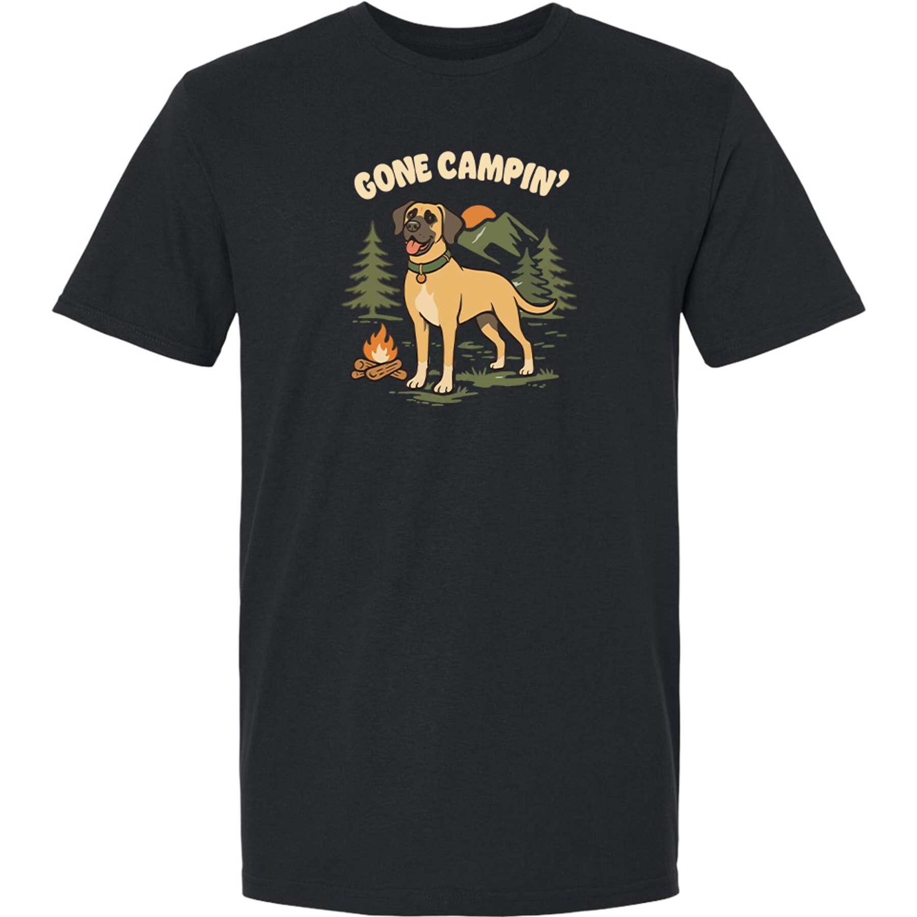 ISlide Dog Gone Campin T-Shirt, Black, XXX-Large