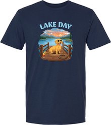 ISlide Lake Day Dachshund T-Shirt, Navy Blue, XXX-Large