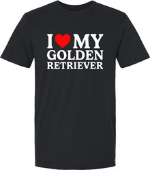 ISlide I Love My Golden Retriever T-Shirt, Black, XXX-Large