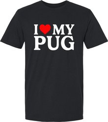 ISlide I Love My Pug T-Shirt, Black, XXX-Large