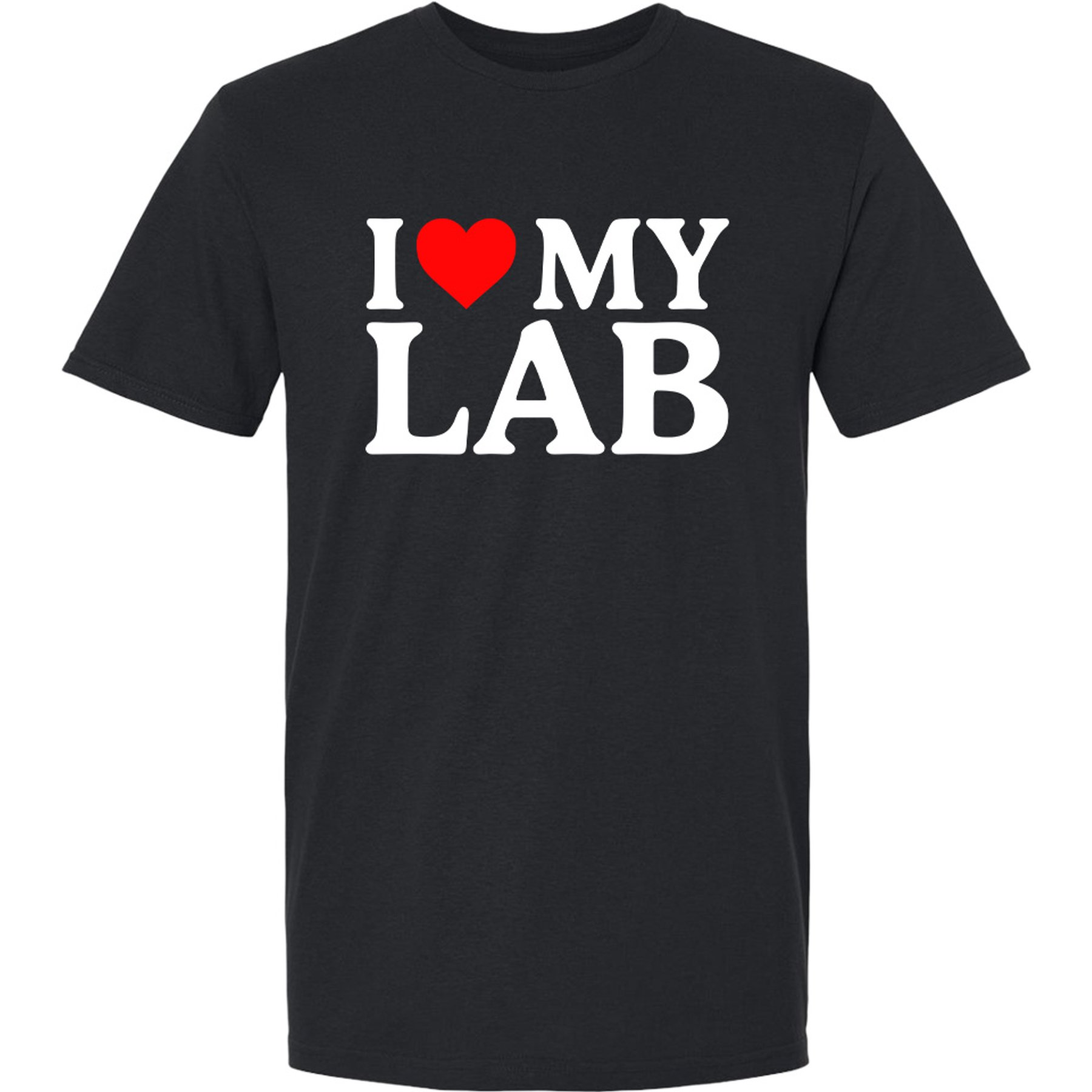 ISlide I Love My Lab T-Shirt, Black, Small
