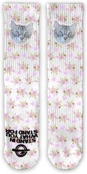 ISlide Custom Chewy Mothers Day Floral Socks, Great White, Medium