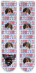 ISlide Custom Chewy 1776 Pattern Socks, Great White, Medium