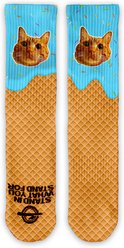 ISlide Custom Chewy Ice Cream Socks, Great White, Medium