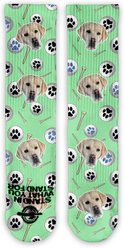 ISlide Chewy Golf Pattern Socks, Great White, X-Large