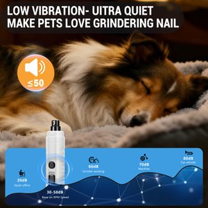 PATPET 2 LED Quiet Medium & Large Dog & Cat Nail Grinder