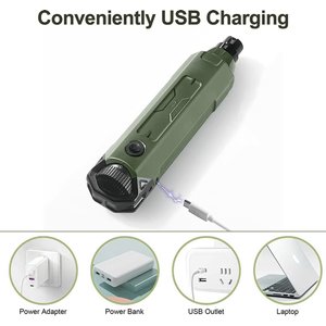 PATPET N60 6-Speed Electric Rechargeable Cat & Dog Nail Grinder, Army Green