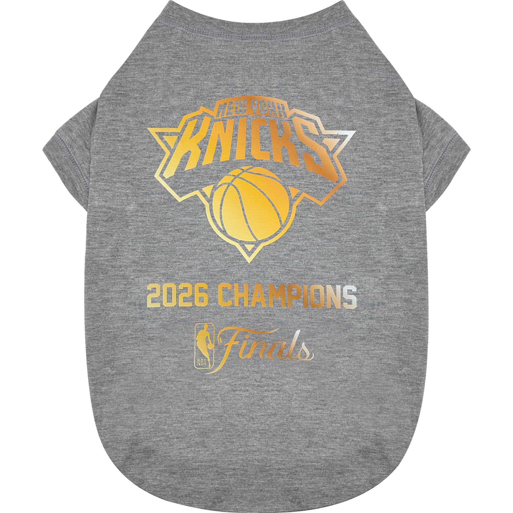 Pets First 2026 New York Knicks NBA Championship Machine Washable Graphic Dog Tee Shirt, X-Small