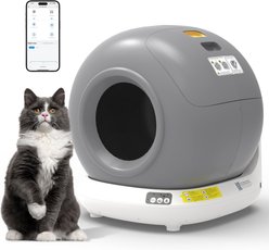 TIMHAKA APP Control & Safety Protection Automatic Self Cleaning Cat Litter Box, Grey, 19.69 x 20.87 x 20.08-in