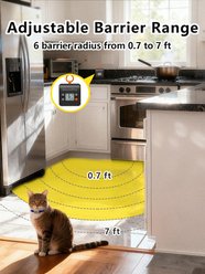 Mimofpet B1-S Wireless Rechargeable Indoor Barrier Small Dog & Cat Fence Collar, Black, Small: 8 to 15-in neck, 3/4-in wide slide 2 of 9