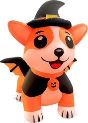 Goosh Corgi Dog with Witch Hat & Cape Inflatable Yard Decor, 5.2-ft slide 1 of 5