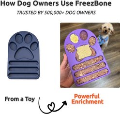Freezbone FreezPaw Freezable Interactive Enrichment Paw-Shaped Tough Chewer Treat Dispenser Dog Toy & Lick Mat, X-Large, Navy slide 2 of 6