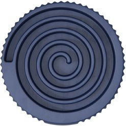 Freezbone FreezPaw Freezable Interactive Enrichment Swirl-Shaped Tough Chewer Treat Dispenser Dog Toy & Lick Mat, Large, Navy