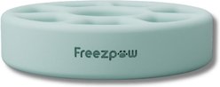 Freezbone FreezSpin Multi-Compartment Enrichment Tough Chewer Treat Dispenser Cat Toy, Aqua, Small