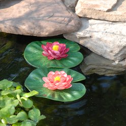 Pond Boss Floating Lily Pad Pond Decor, 3 count slide 2 of 3
