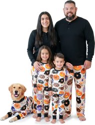 Pet Passion Jamie Adult Henley 2 Piece Pajamas, Spooky Sweet, XX-Small