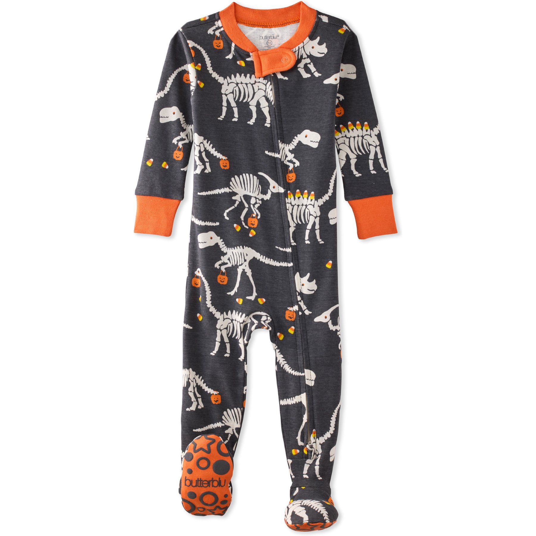 Pet Passion Candy Saurus Cruz Snug Fit Footed Sleeper Pajamas, 18 months