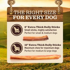 Ever Farm 6-inch Extra Thick Jumbo Grass Fed Beef Bully Stick Dog Chew, 10 count slide 2 of 6