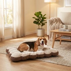 SportPet Designs Scalloped Machine-Washable Pillow Dog Bed, Tan, Medium: 30 x 19-in slide 2 of 9