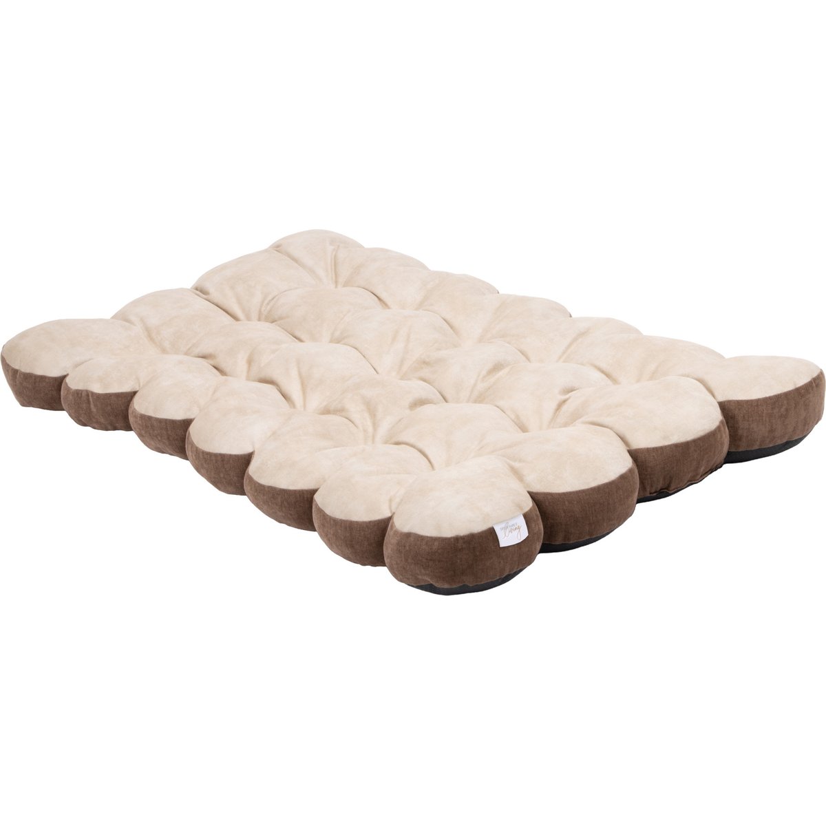 SportPet Designs Scalloped Machine-Washable Pillow Dog Bed, Tan, XX-Large: 48 x 29-in