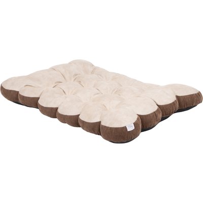 SportPet Designs SportPet Designs Scalloped Machine-Washable Pillow Dog Bed, Tan, X-Large: 42 x 27-in