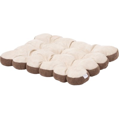 SportPet Designs SportPet Designs Scalloped Machine-Washable Pillow Dog Bed, Tan, Small: 24 x 17.5-in