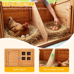 Yafylly Wooden House with Nesting Box, Ramp & Pull-Out Tray 5 - 10 Chicken Coop, Large: 123-in slide 2 of 6