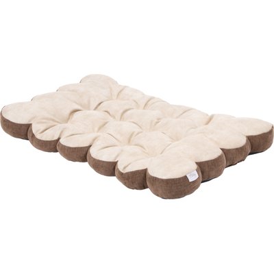 SportPet Designs SportPet Designs Scalloped Machine-Washable Pillow Dog Bed, Tan, Large: 36 x 22-in