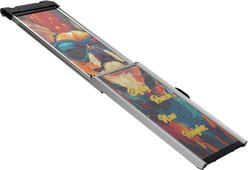 Bencmate Retractable Aluminum Telescoping Storage Space Dog Ramp with Non-Slip Portable Pet Steps, Multicolor, 16.73 x 2.2 x 2.2-in