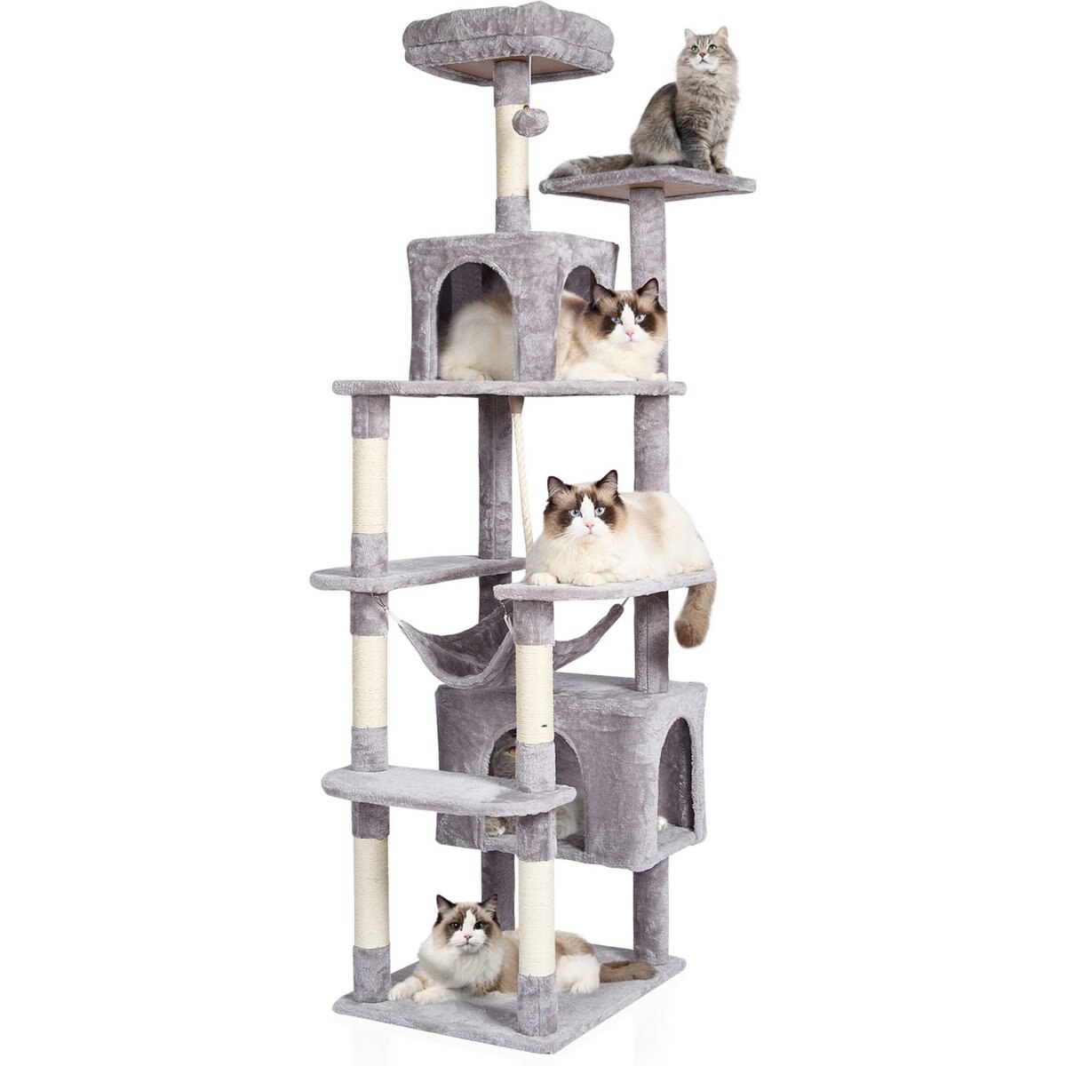 Bencmate Cozy Perchand 18.5-in Scratching Post Cat Tree, Light Gray