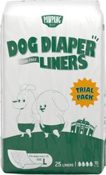 PAWPANG Disposable Dog Diaper Liners, 25 count, Large slide 1 of 9