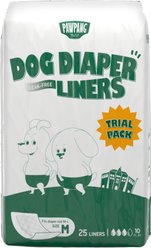 PAWPANG Disposable Dog Diaper Liners, 25 count, Medium